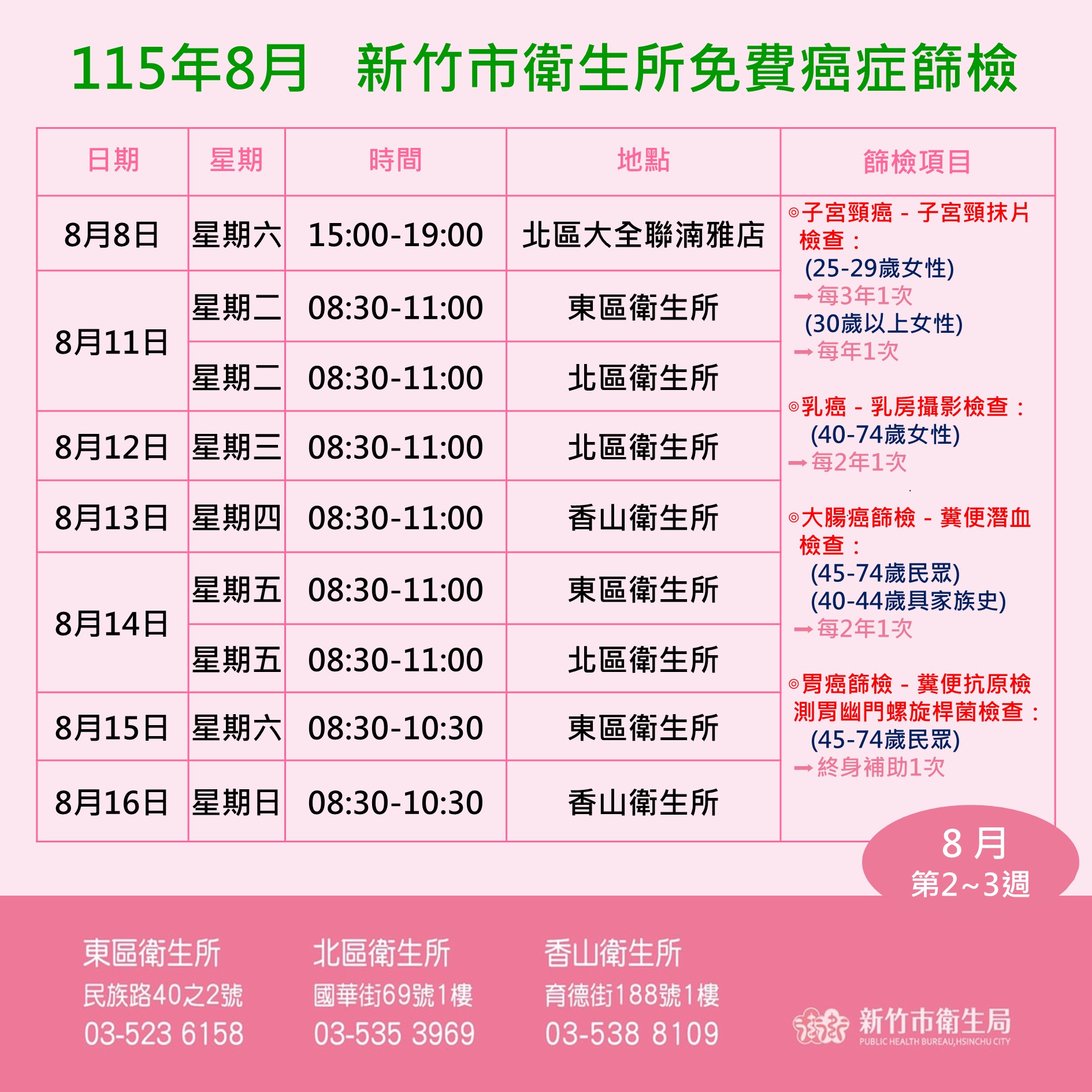 8月第2-3周