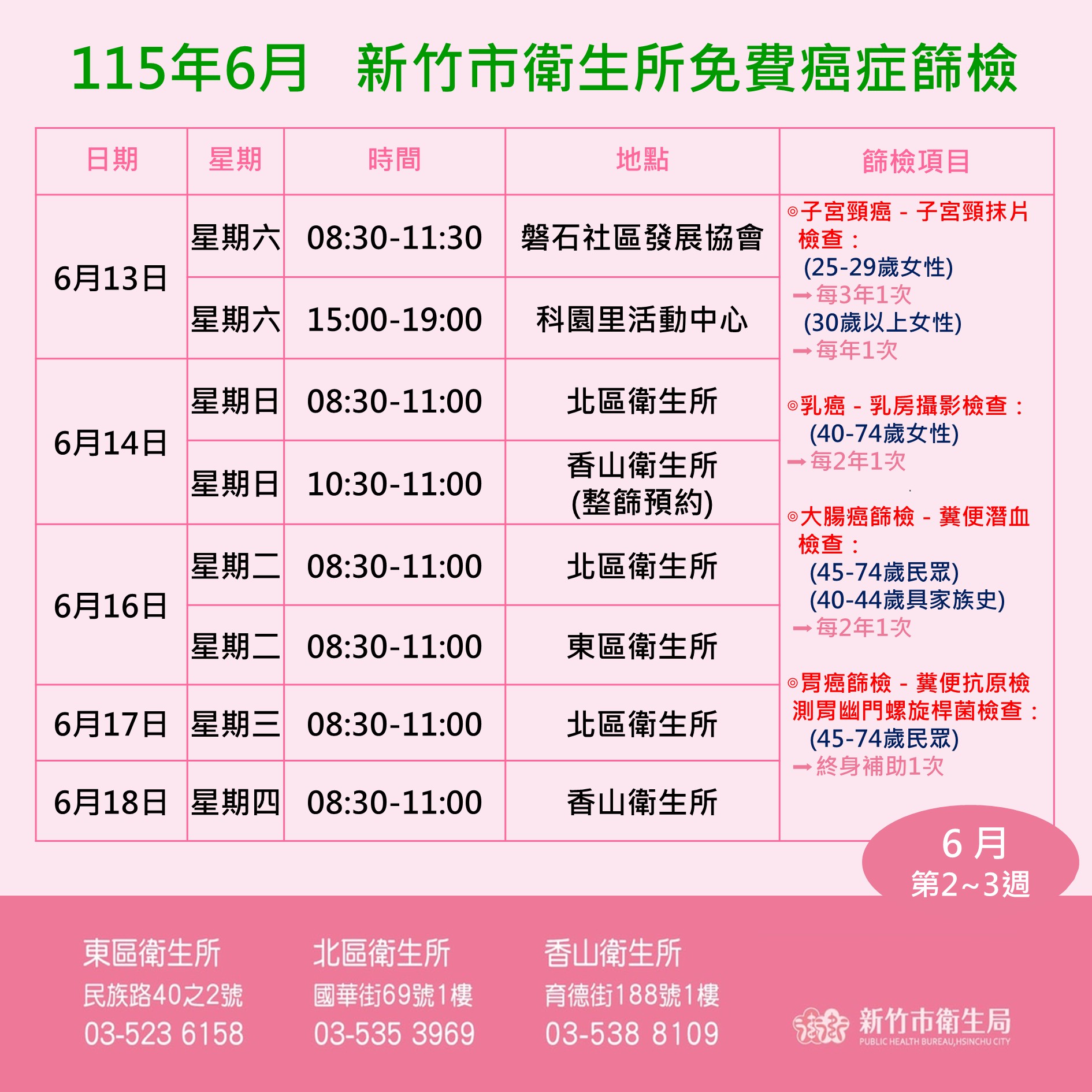 6月第2-3周